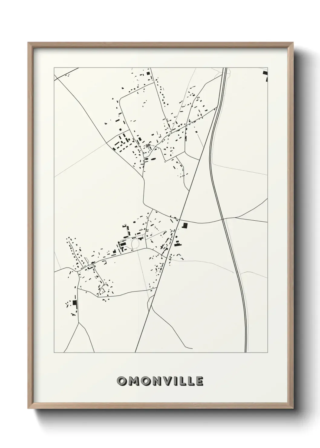 Un poster carte Omonville