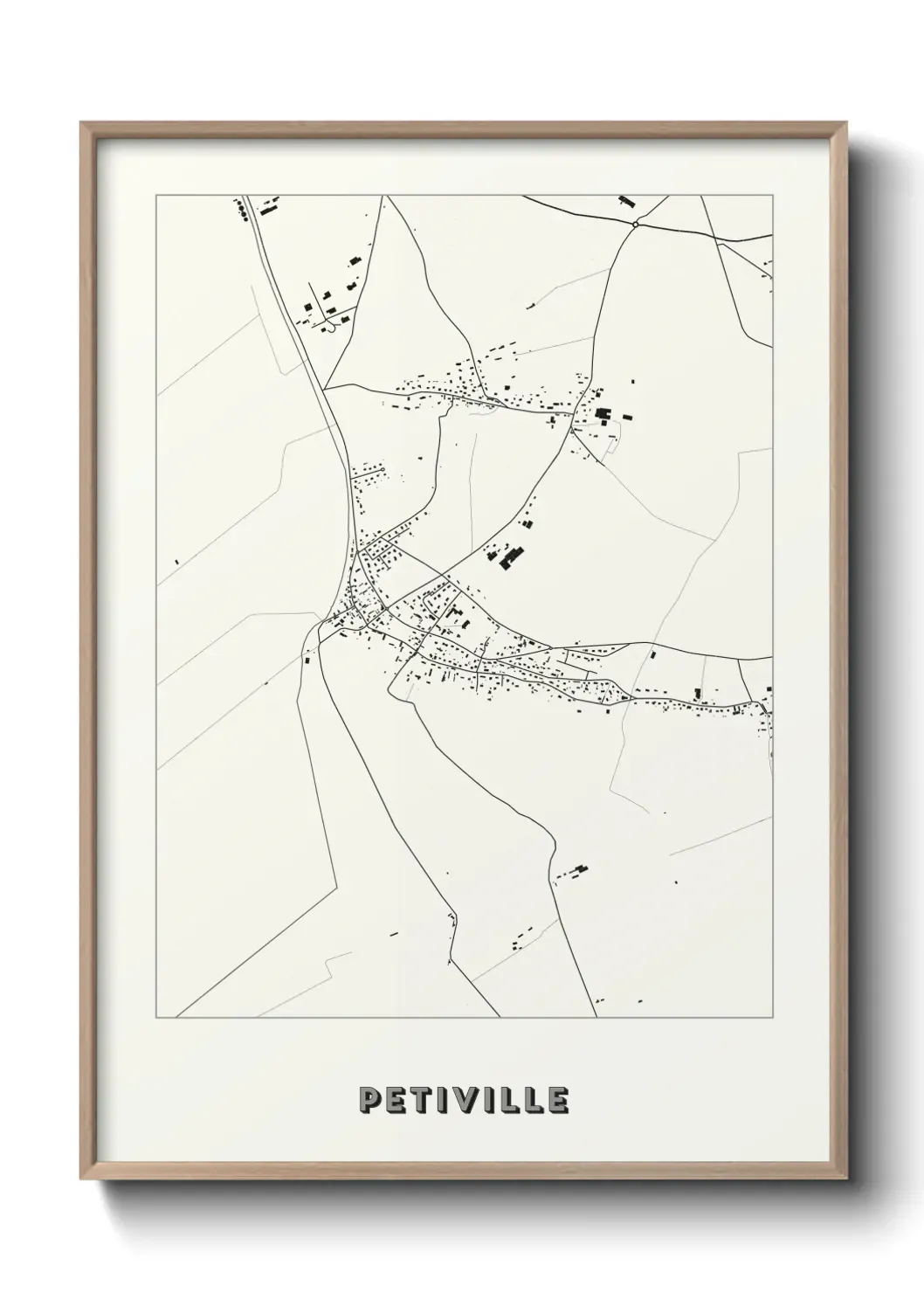 Un poster carte Petiville