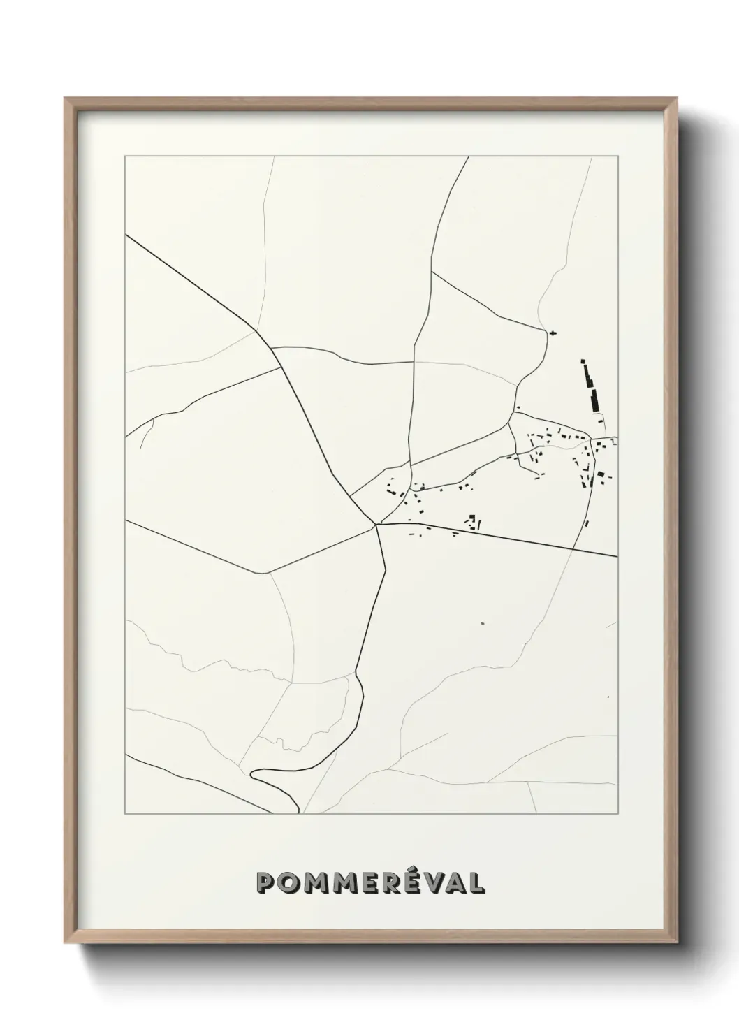 Un poster carte Pommeréval