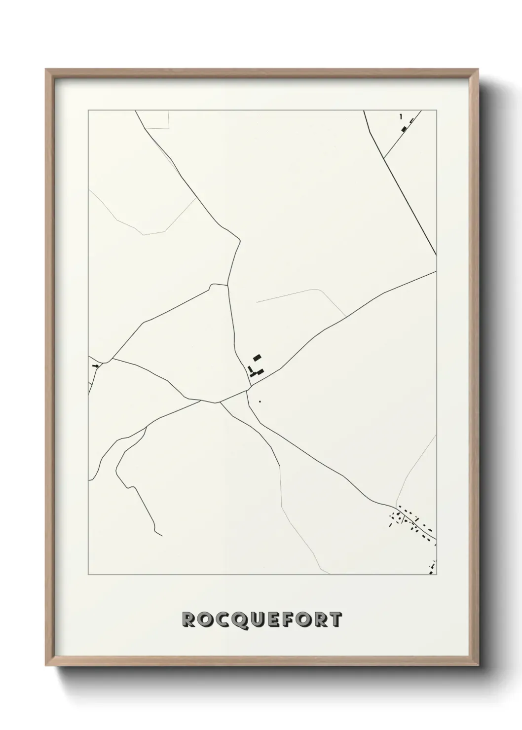 Un poster carte Rocquefort