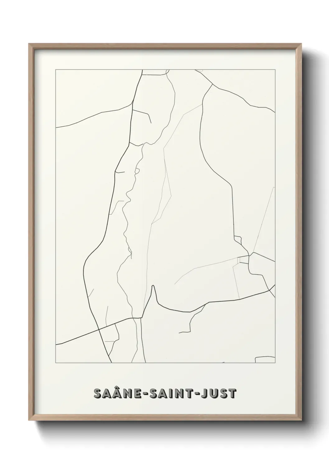 Un poster carte Saâne-Saint-Just