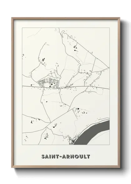 Une affiche de carte sur Saint-Arnoult