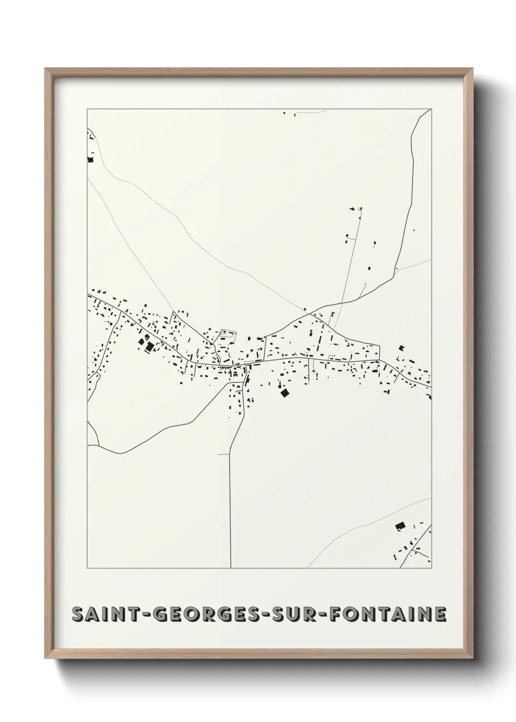 Un poster carte Saint-Georges-sur-Fontaine