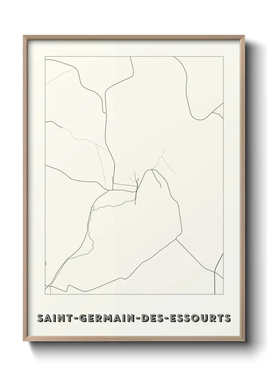 Un poster carteSaint-Germain-des-Essourts