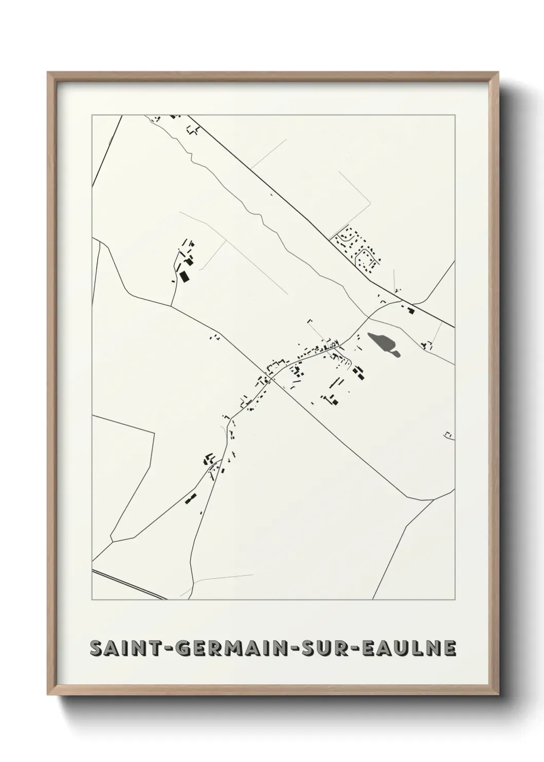 Un poster carte Saint-Germain-sur-Eaulne