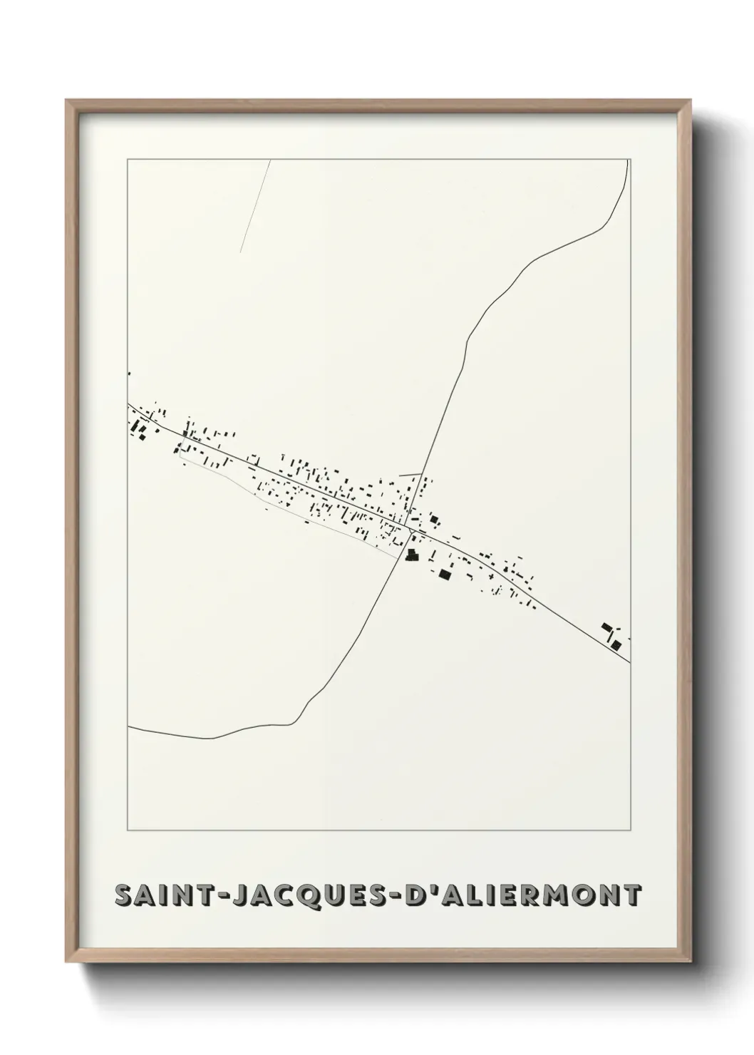 Un poster carte Saint-Jacques-d'Aliermont