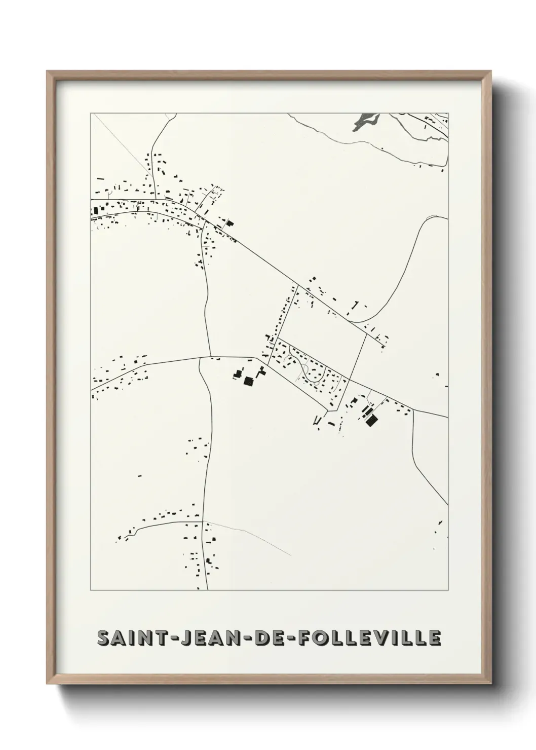 Un poster carte Saint-Jean-de-Folleville