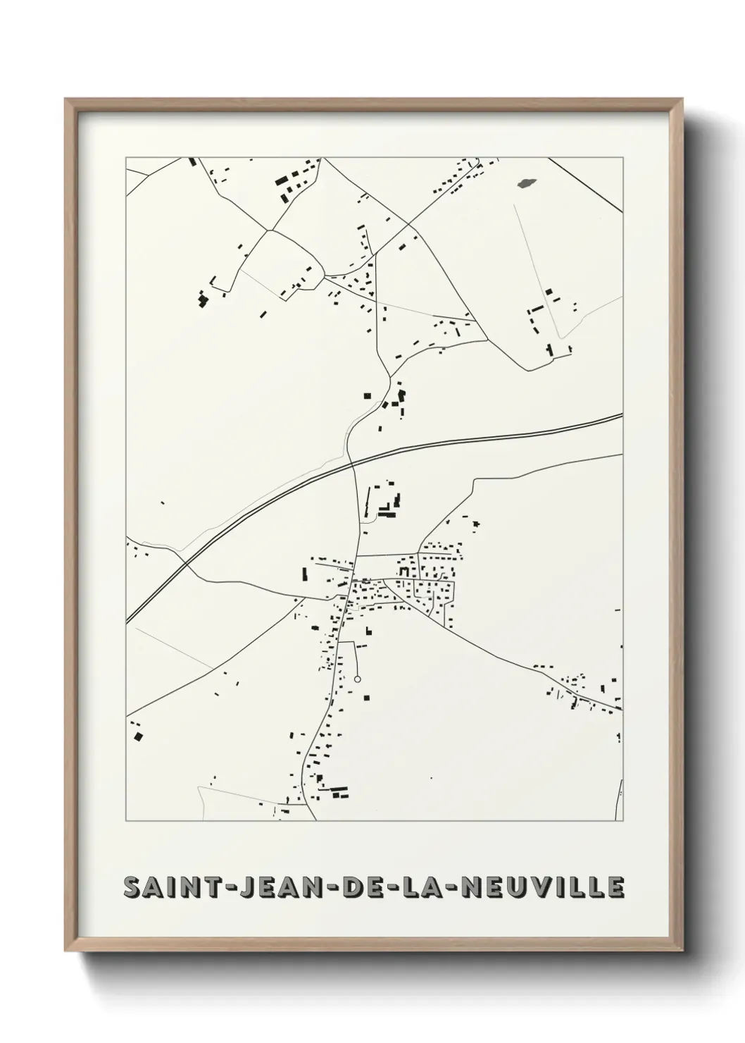 Un poster carte Saint-Jean-de-la-Neuville