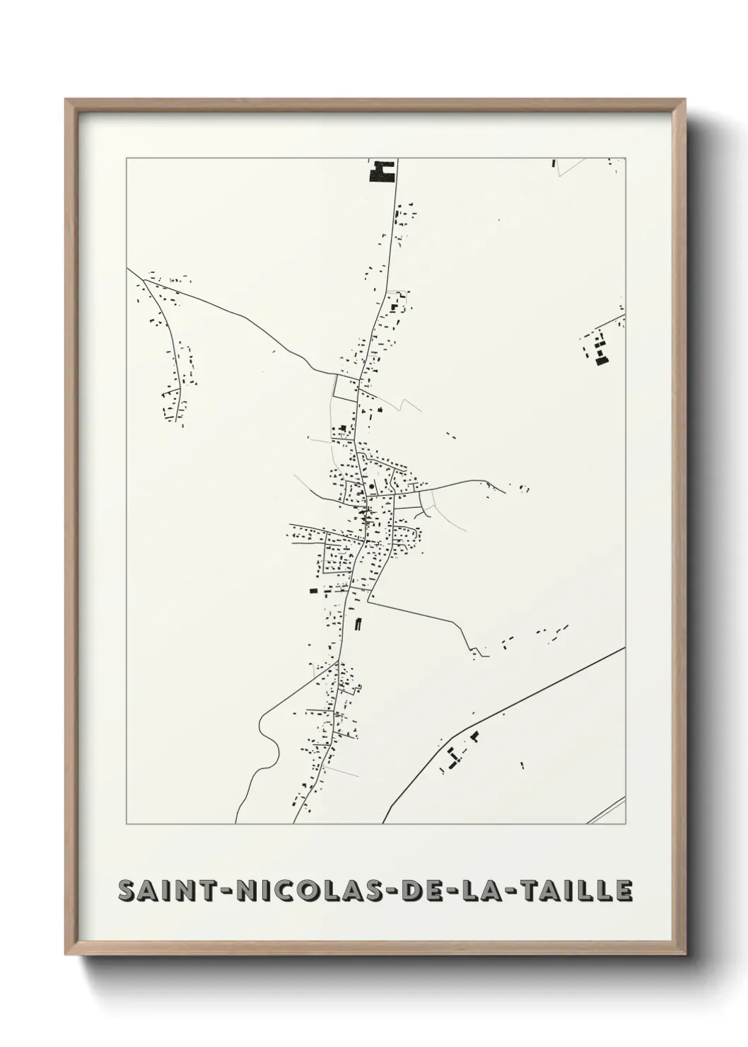 Un poster carte Saint-Nicolas-de-la-Taille