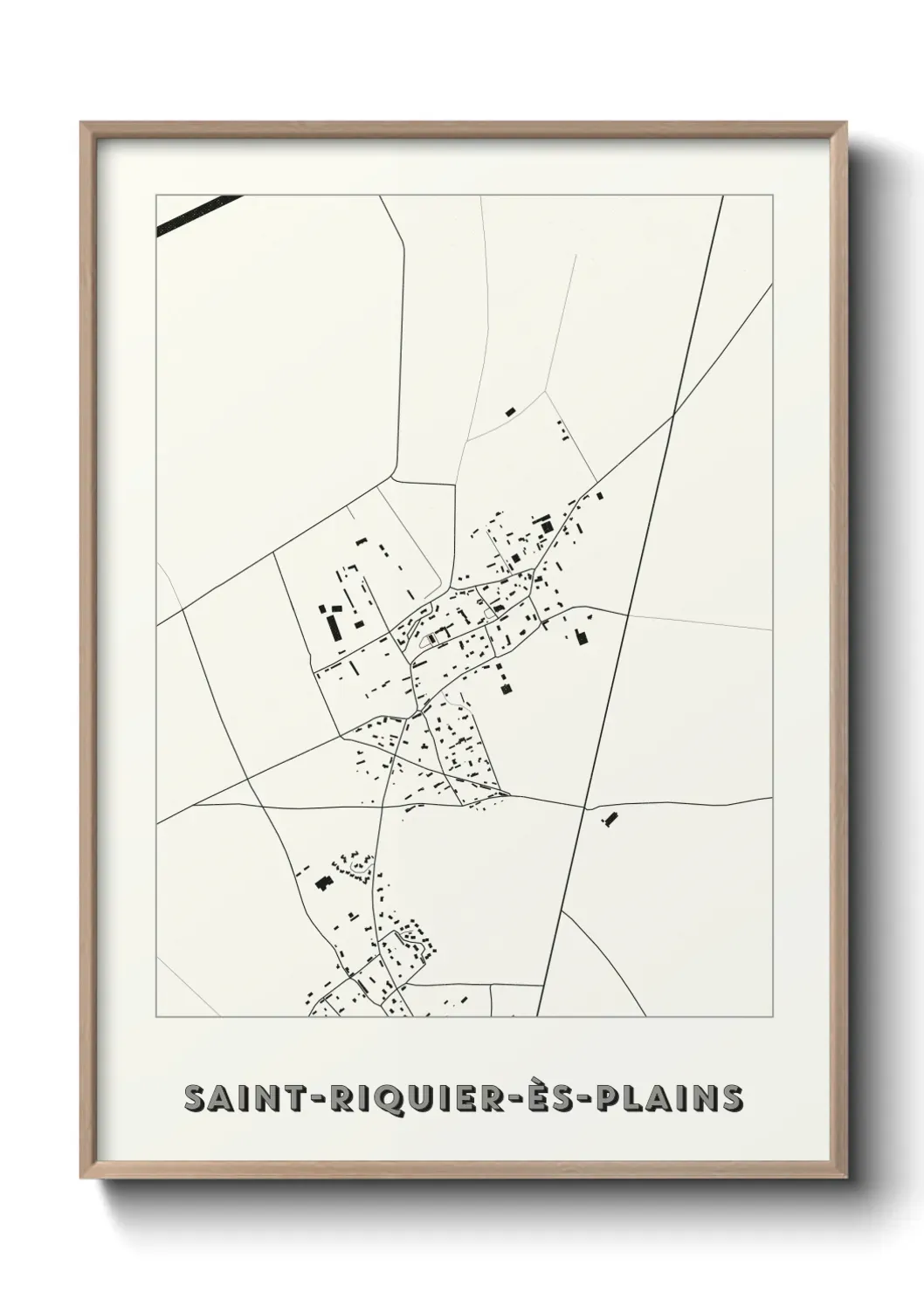 Un poster carte Saint-Riquier-ès-Plains