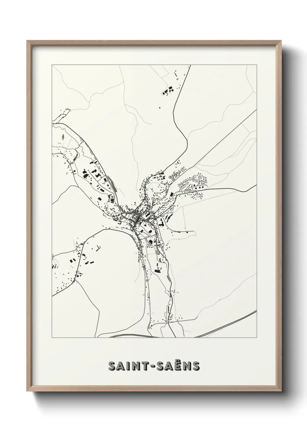 Un poster carte Saint-Saëns