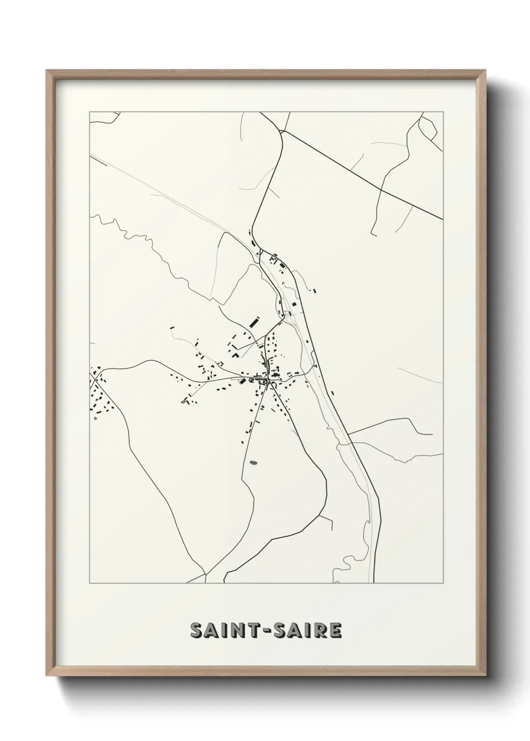 Un poster carte Saint-Saire