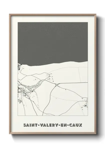 Une affiche de carte sur Saint-Valery-en-Caux