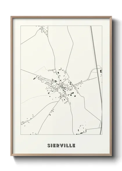 Une affiche de carte sur Sierville