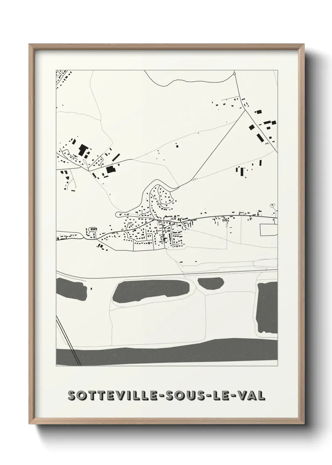 Un poster carte Sotteville-sous-le-Val