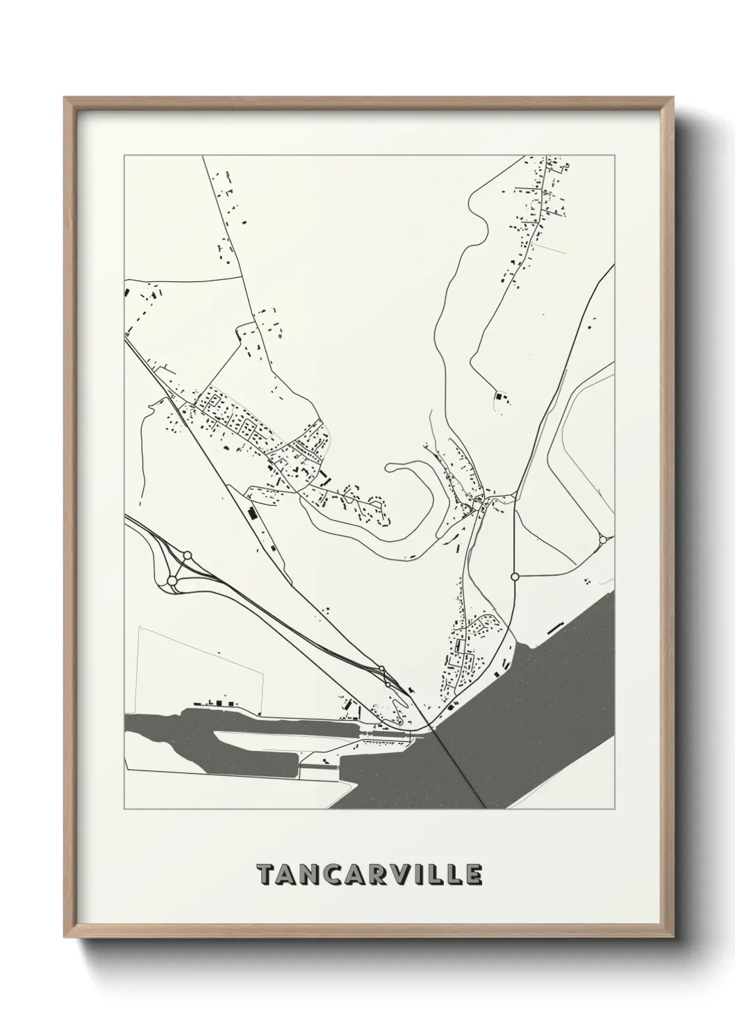 Un poster carte Tancarville