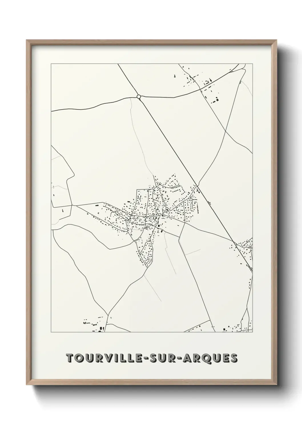 Un poster carte Tourville-sur-Arques