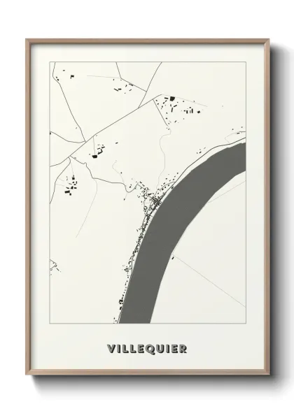 Une affiche de carte sur Villequier