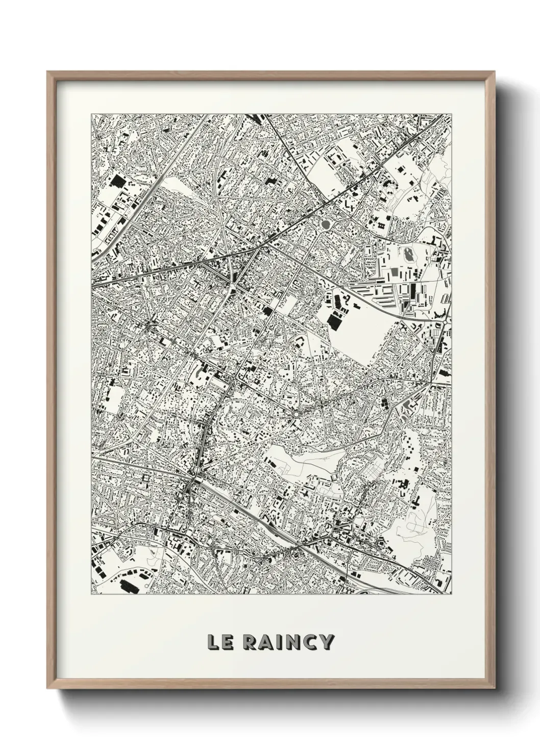 Un poster carte Le Raincy