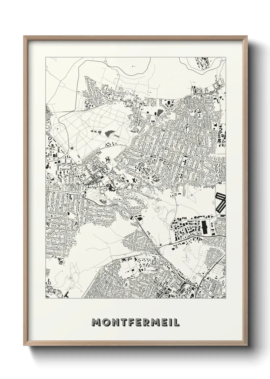 Un poster carte Montfermeil