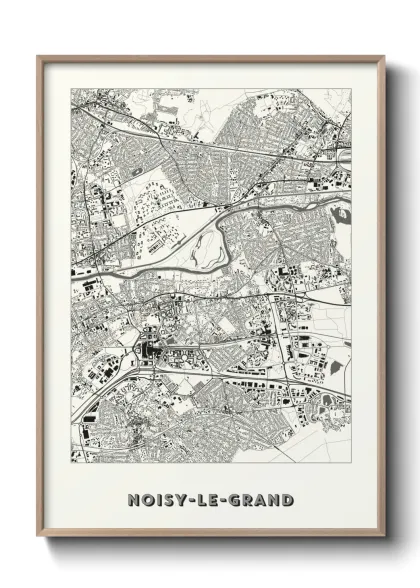 Une affiche de carte sur Noisy-le-Grand