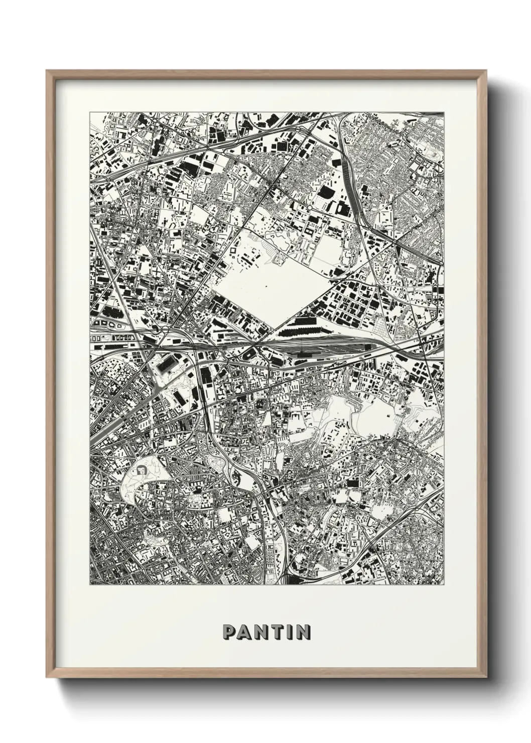 Un poster carte Pantin