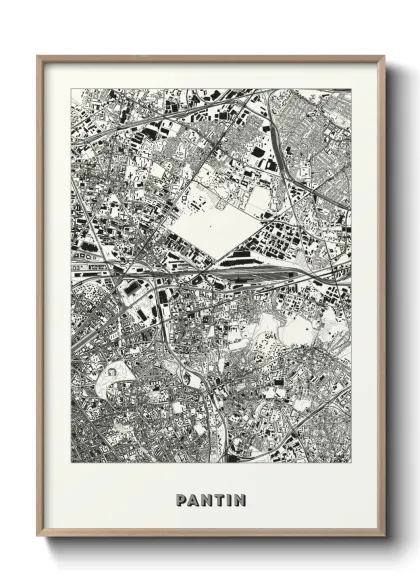 Une affiche de carte sur Pantin