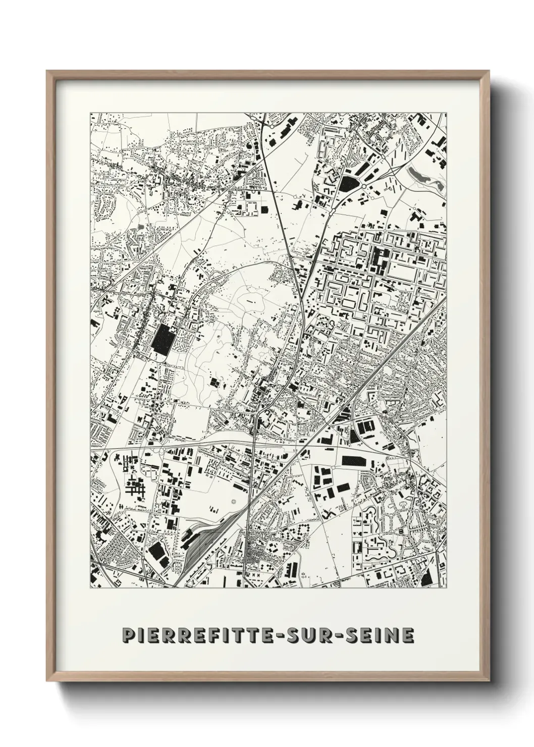 Un poster carte Pierrefitte-sur-Seine