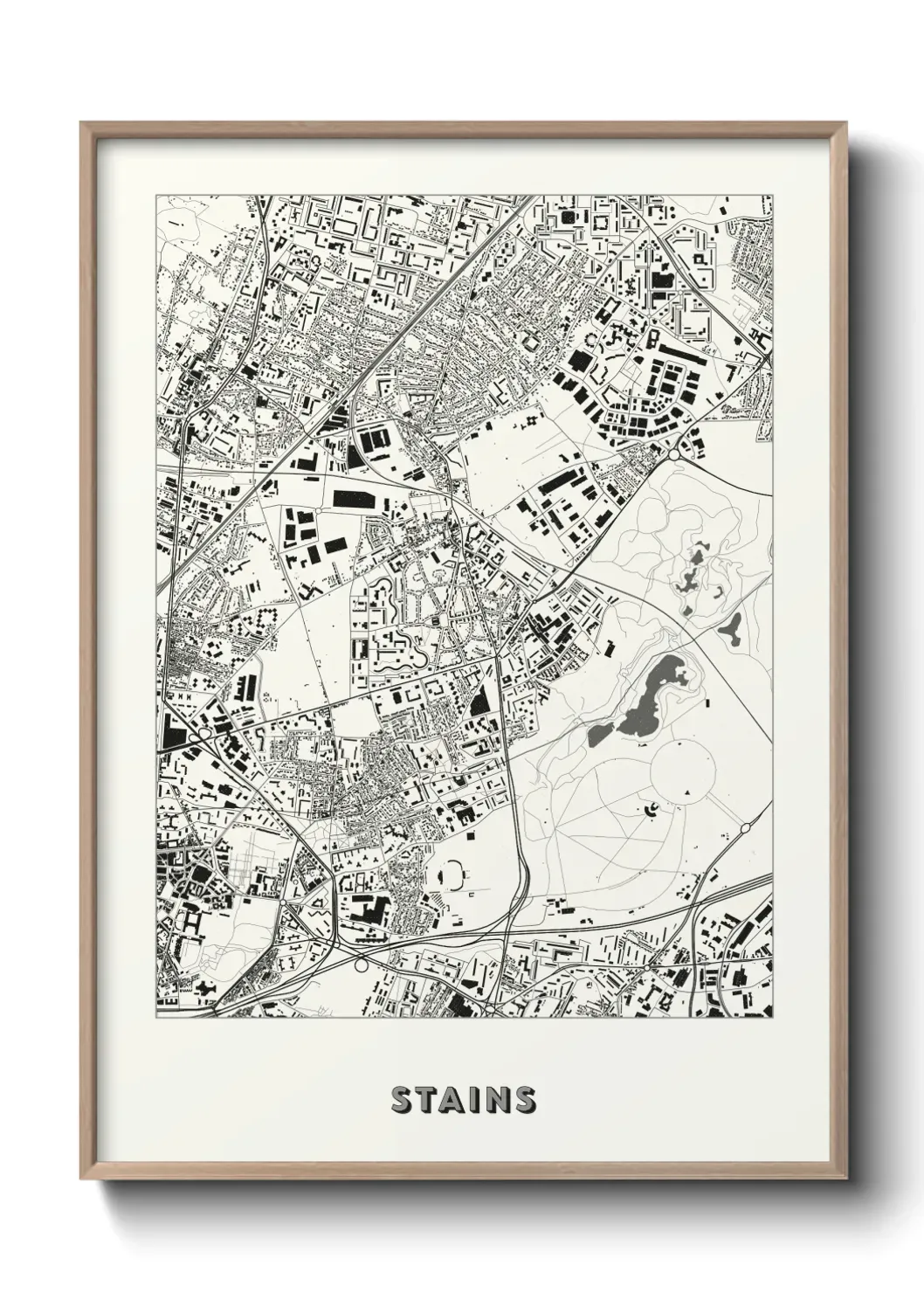 Un poster carte Stains
