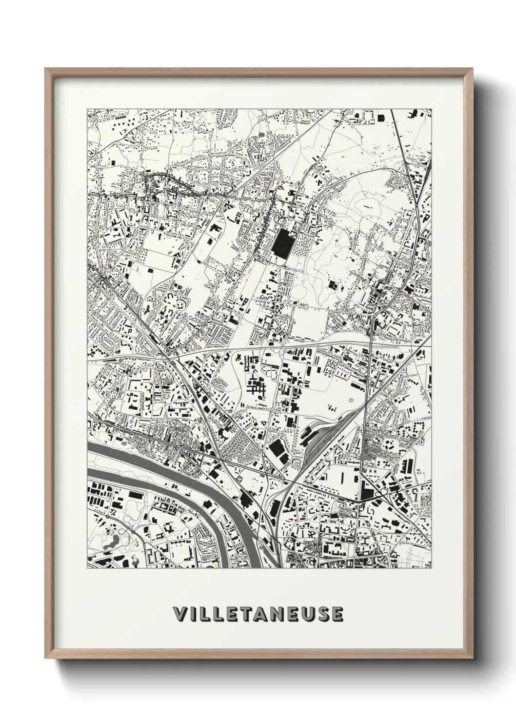 Un poster carte Villetaneuse