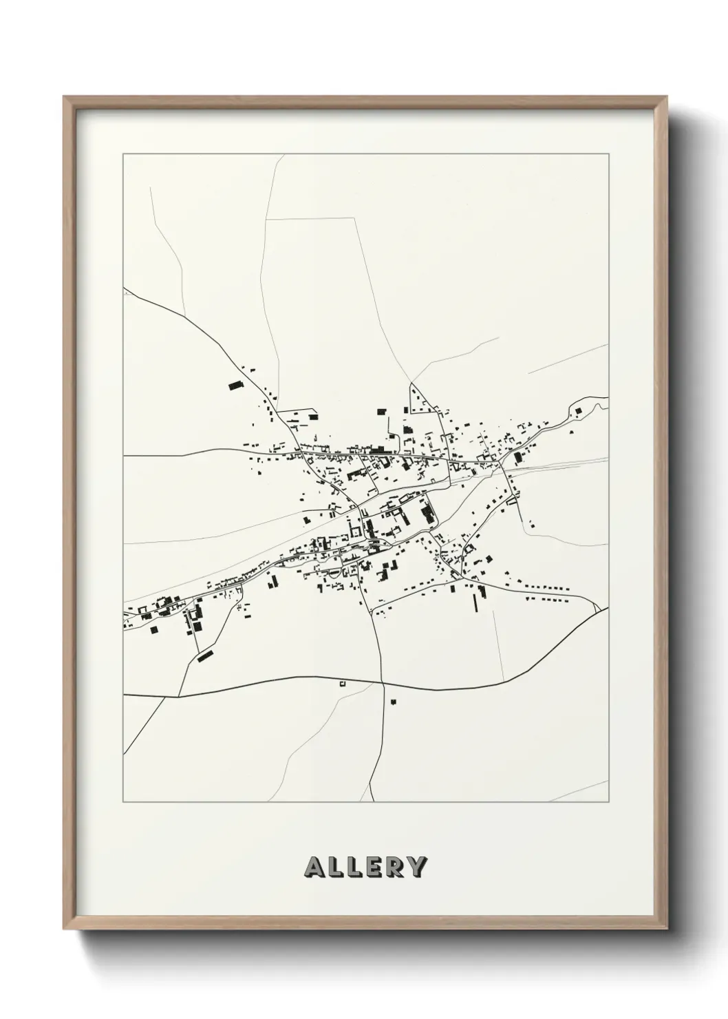 Un poster carte Allery