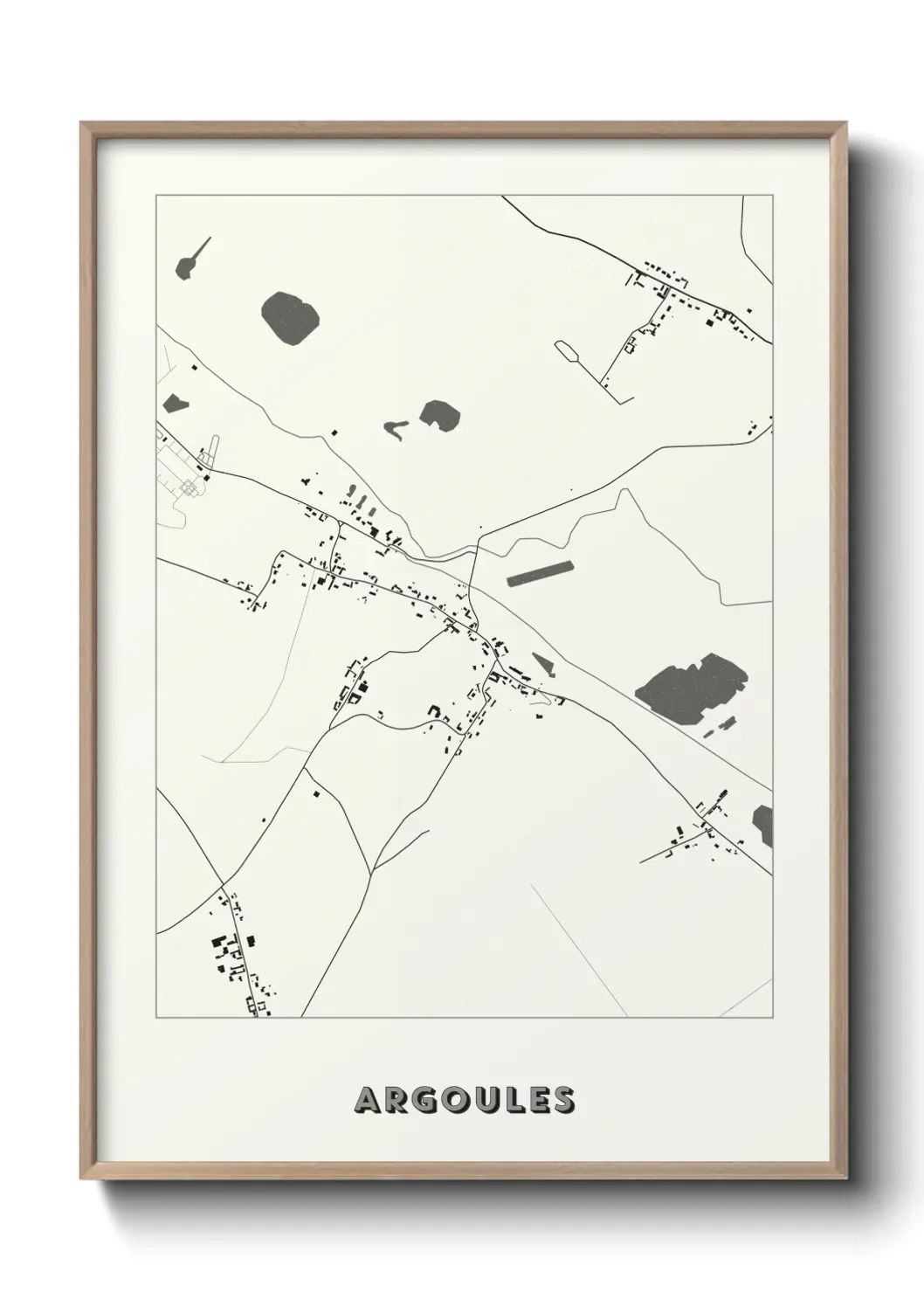 Un poster carte Argoules