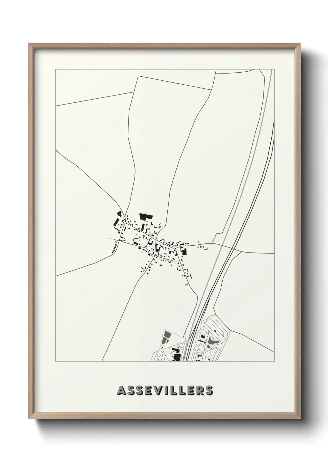 Un poster carte Assevillers