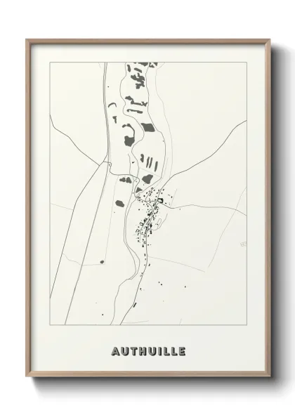 Une affiche de carte sur Authuille