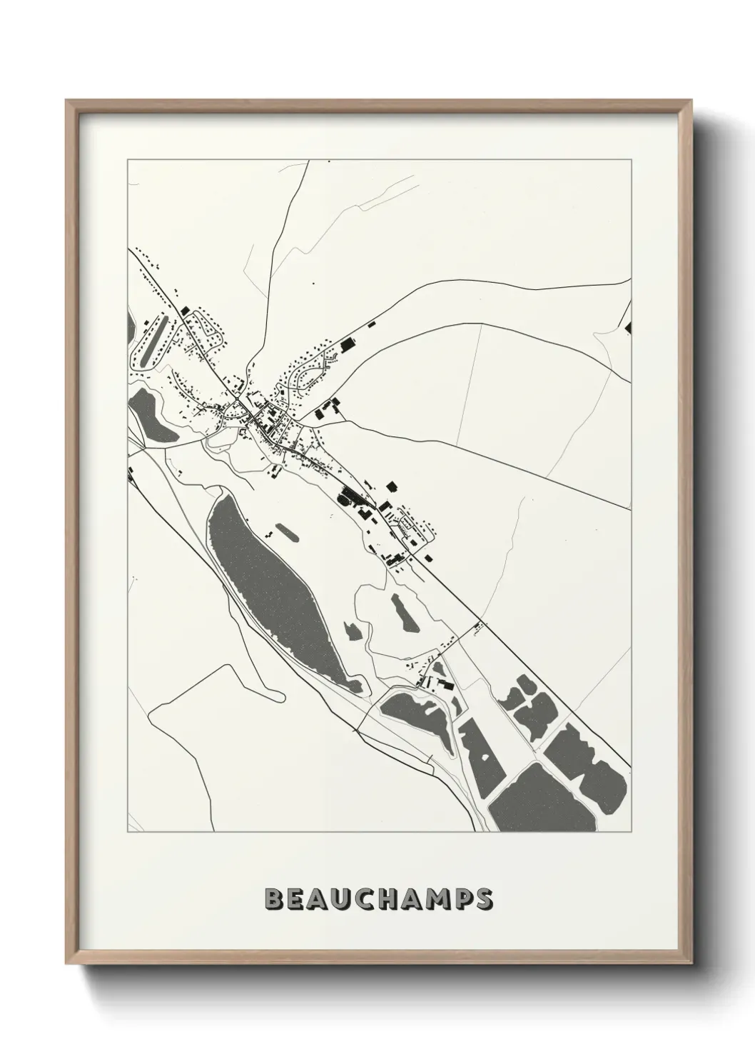 Un poster carte Beauchamps