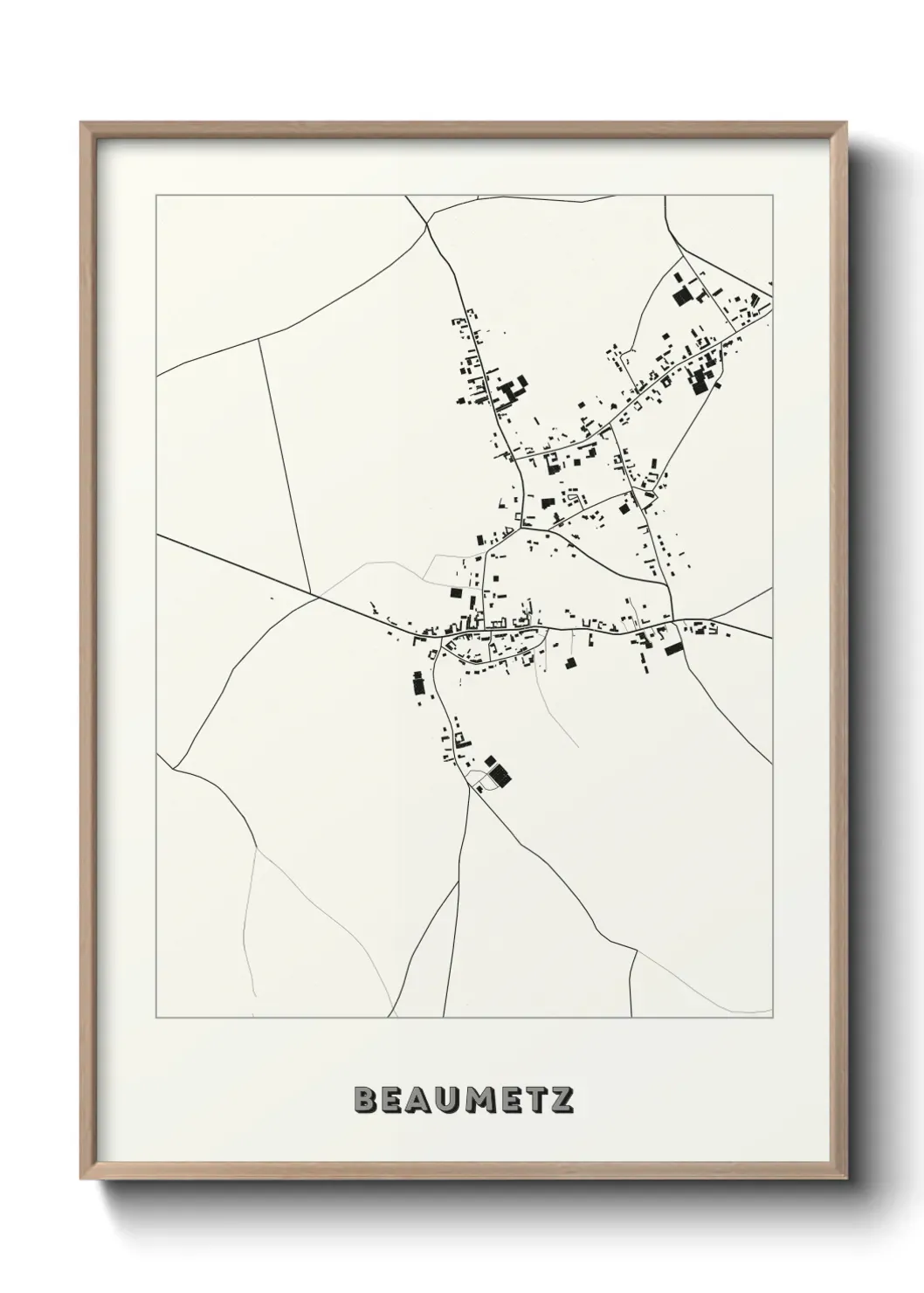 Un poster carte Beaumetz