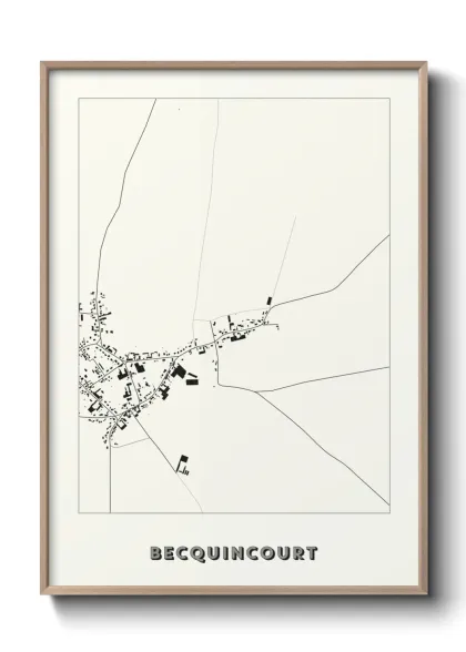 Une affiche de carte sur Becquincourt