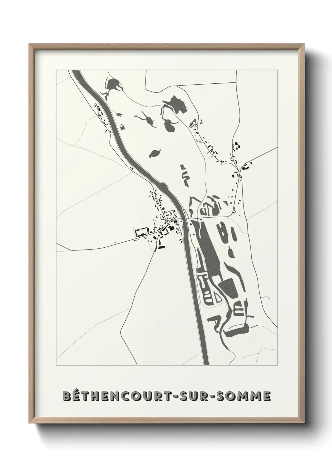 Un poster carte Béthencourt-sur-Somme