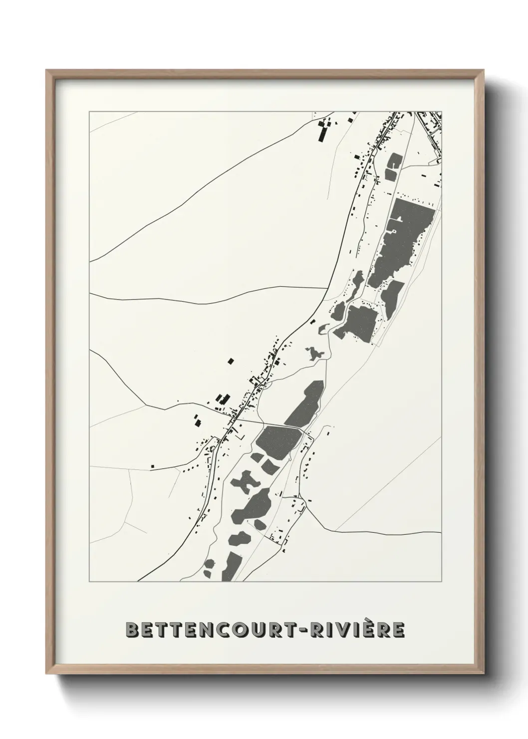 Un poster carte Bettencourt-Rivière
