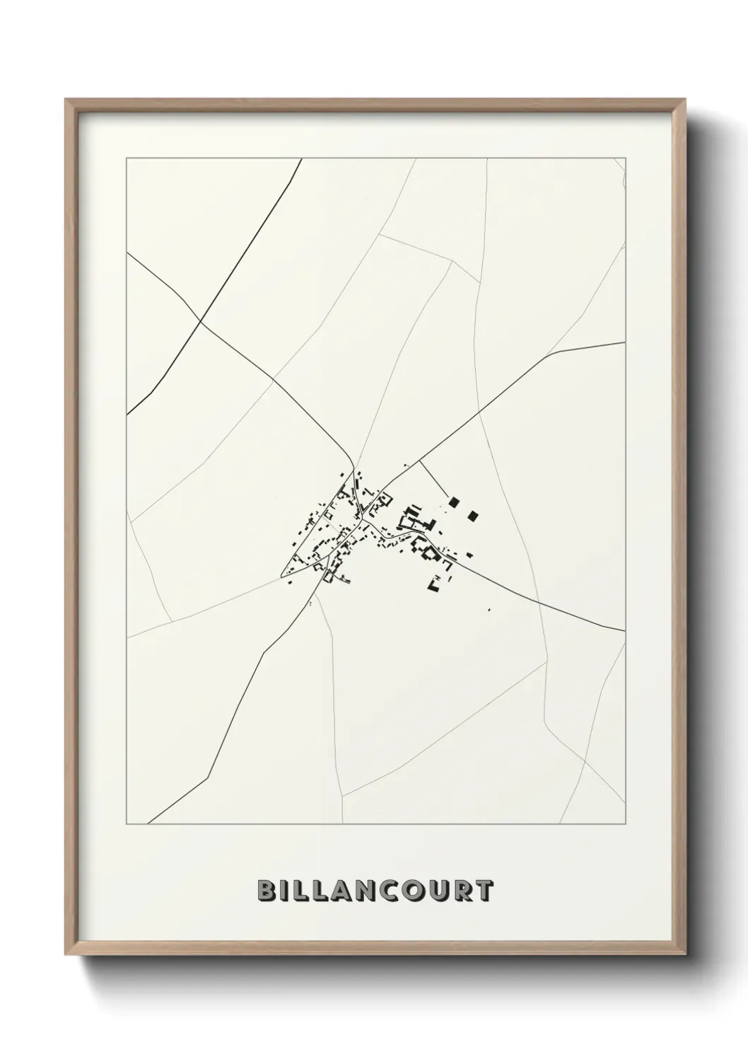 Un poster carte Billancourt