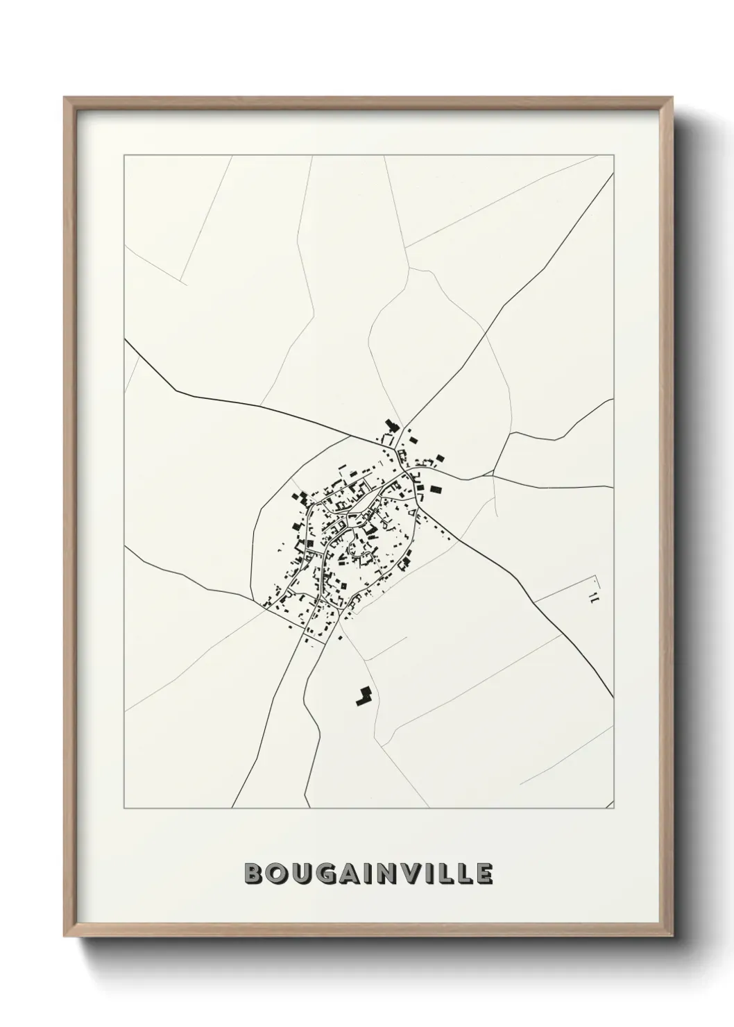 Un poster carte Bougainville