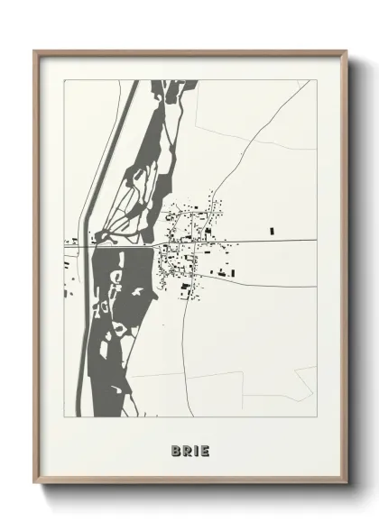 Une affiche de carte sur Brie