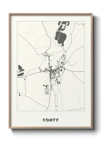Une affiche de carte sur Conty