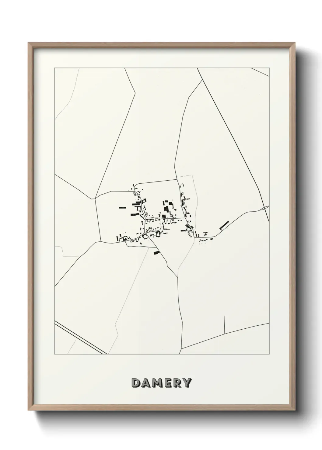 Un poster carte Damery