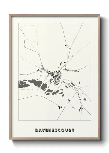 Une affiche de carte sur Davenescourt