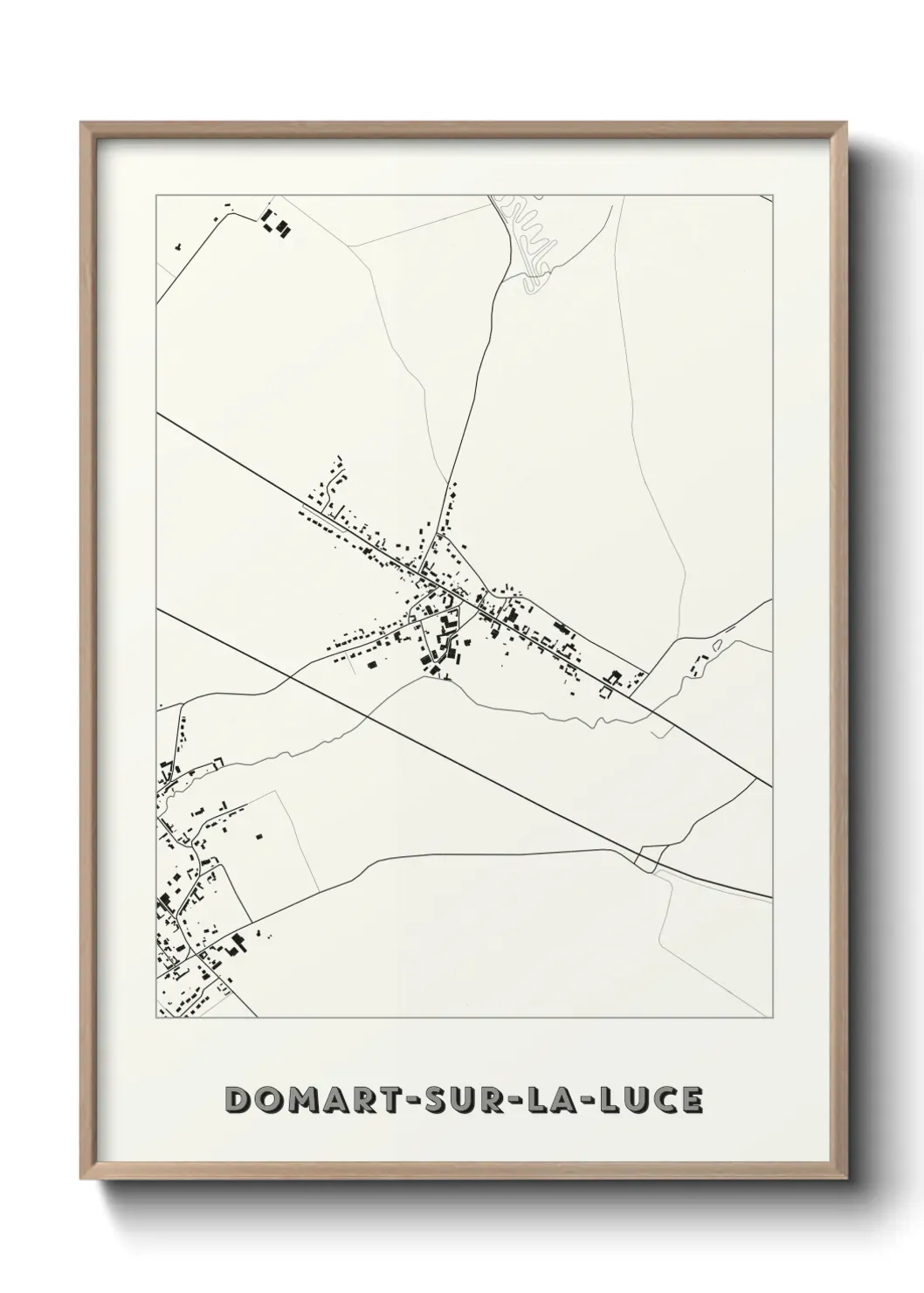 Un poster carte Domart-sur-la-Luce