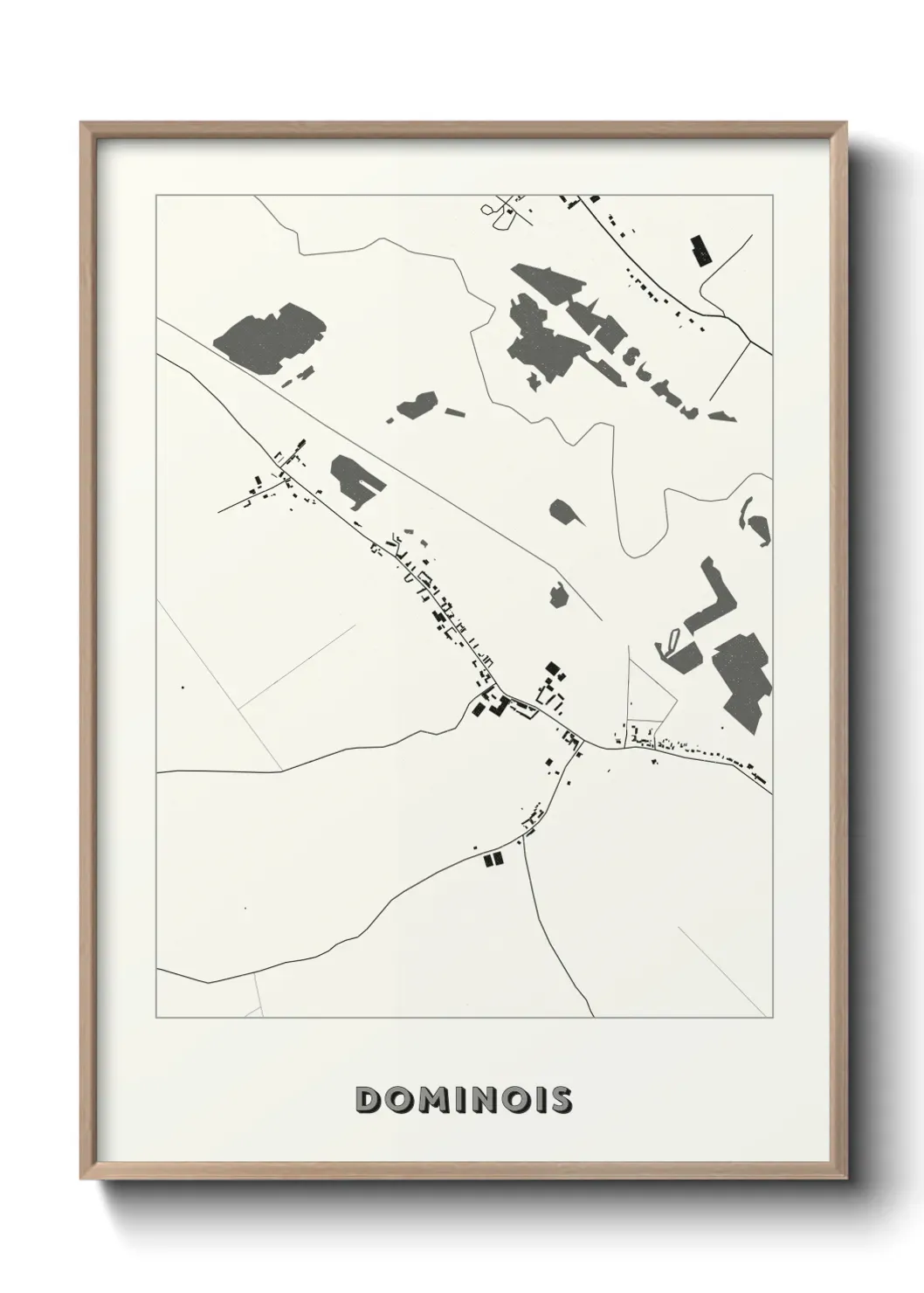 Un poster carte Dominois