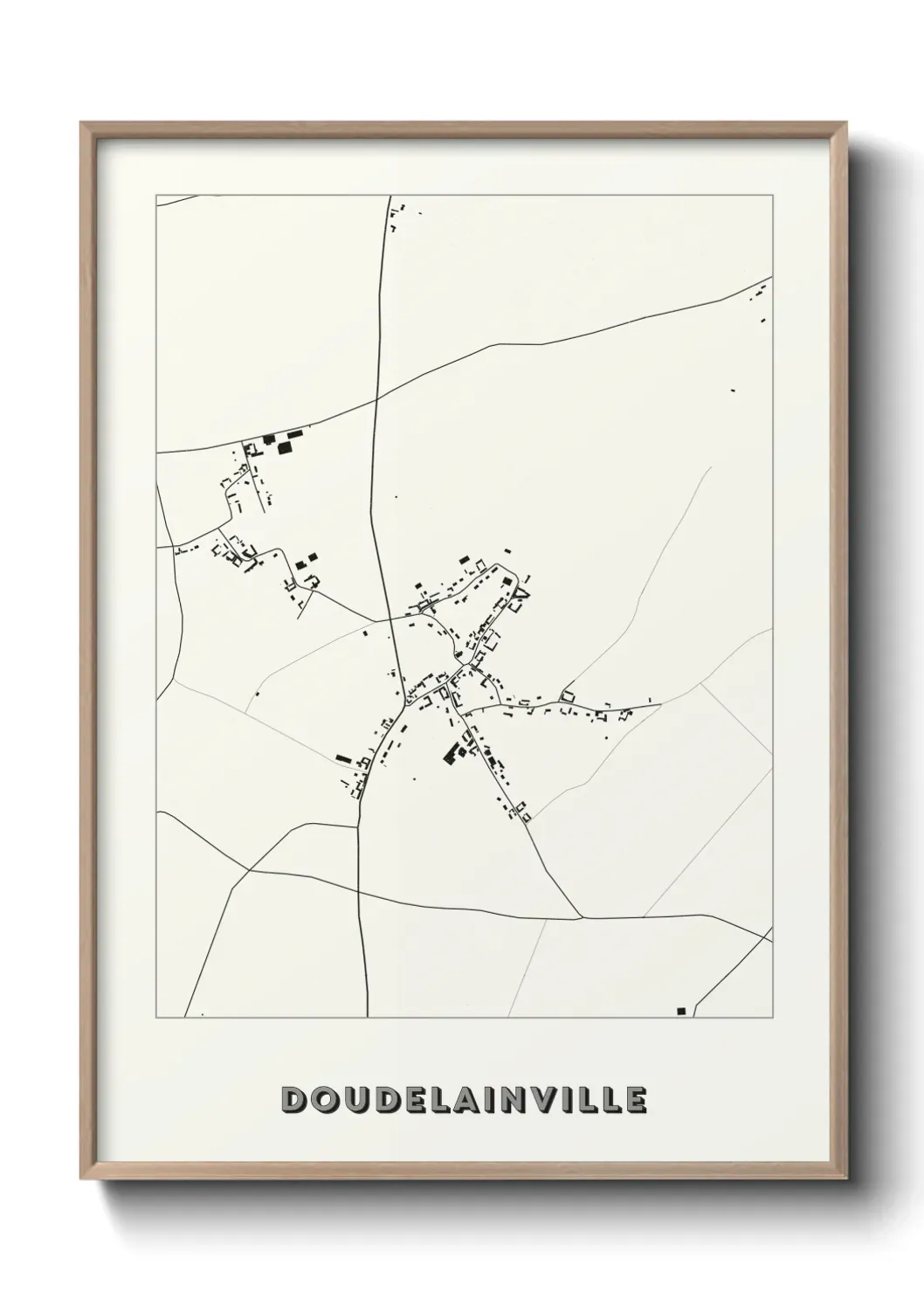 Un poster carte Doudelainville