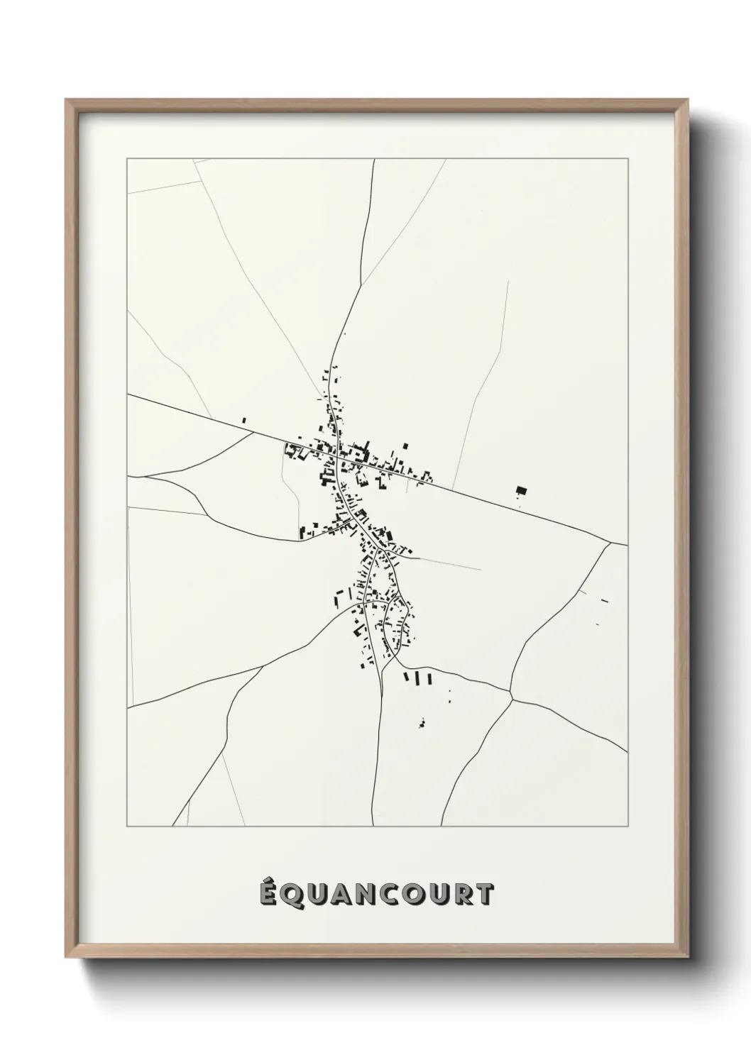 Un poster carte Équancourt
