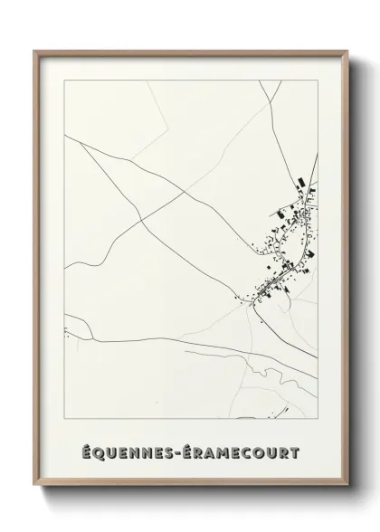 Une affiche de carte sur Équennes-Éramecourt